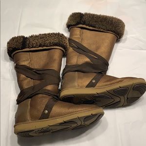 Bronze Lace Up UGG Boots - Size 9